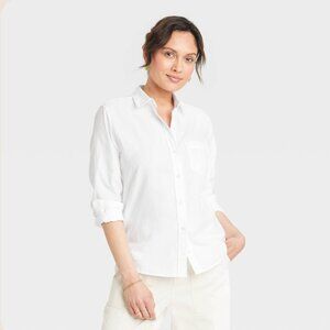 Universal Thread White Oxford Button-Down Classic Fit | Size L